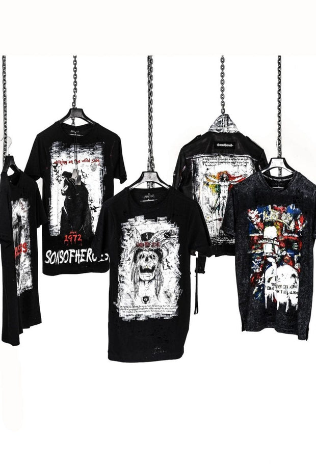 Hand Painted Collection T -fearless -black