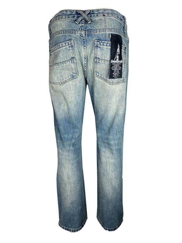 knee blast Vintage blue kicker denim