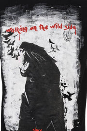 Hand Painted Collection T -walking on the wild side -black