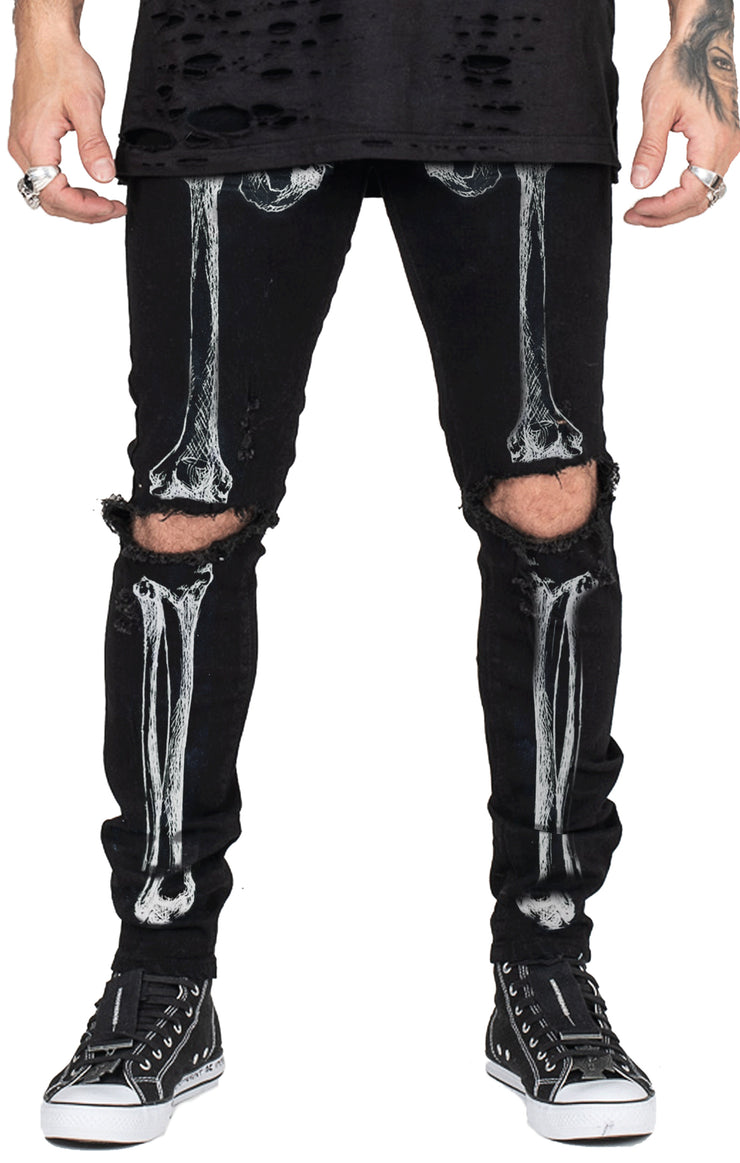Xray solid black skinny denim