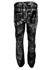 glacier distressed solid. black kicker denim