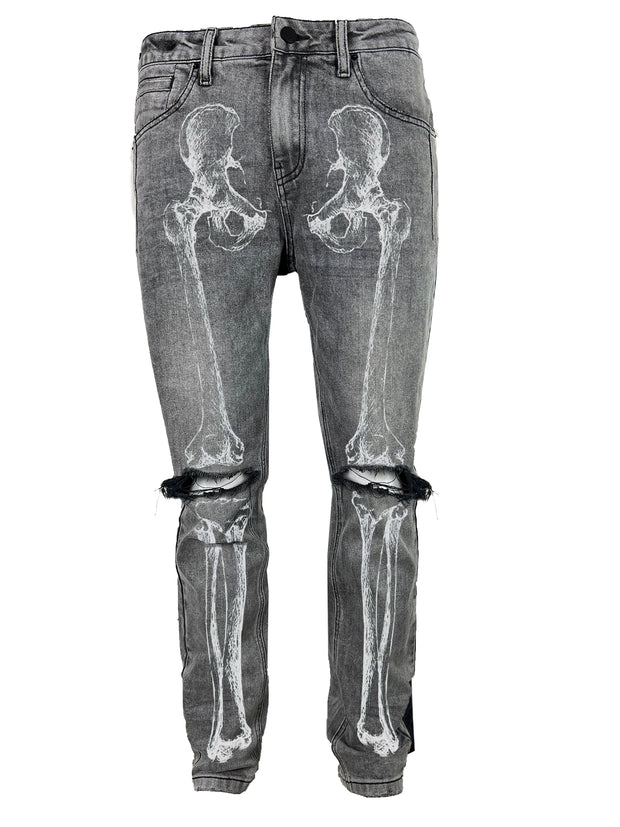 Xray distressed grey skinny denim