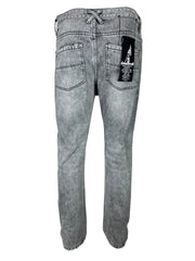 Xray distressed vintage grey kicker denim