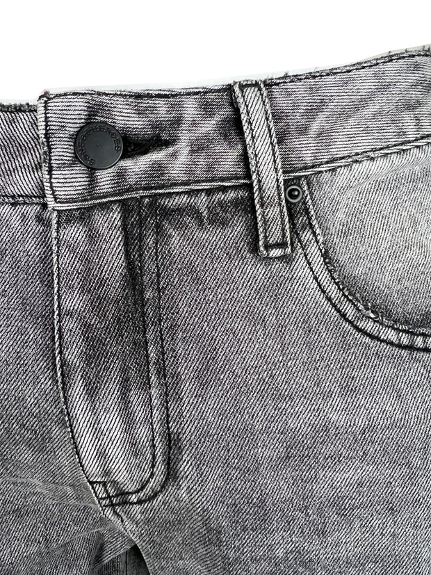 Davinci distressed vintage grey kicker denim