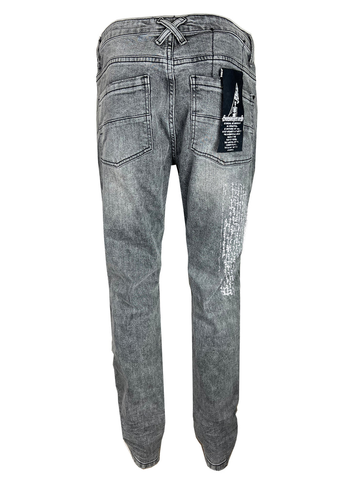 davinci distressed grey skinny denim