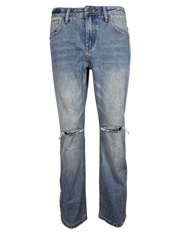 knee blast Vintage blue kicker denim