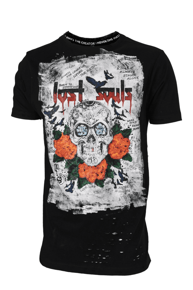 Hand Painted Collection T -lost souls -black