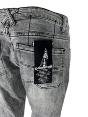 no fake sh*t distressed grey skinny denim